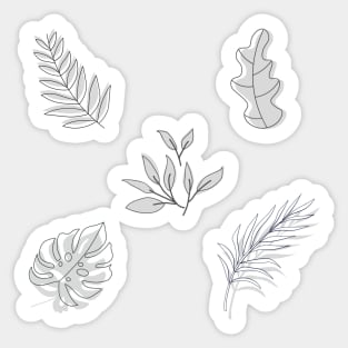 Scandinavian Minimalist Plant Pattern Sticker